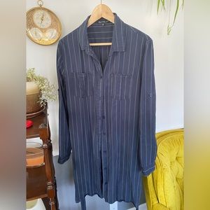 Velvet Heart Pinstriped Shirtdress
